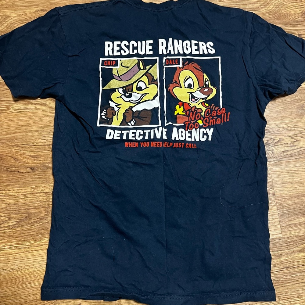 Disney Navy Blue T-Shirt with Chip and Dale Rescue Rangers